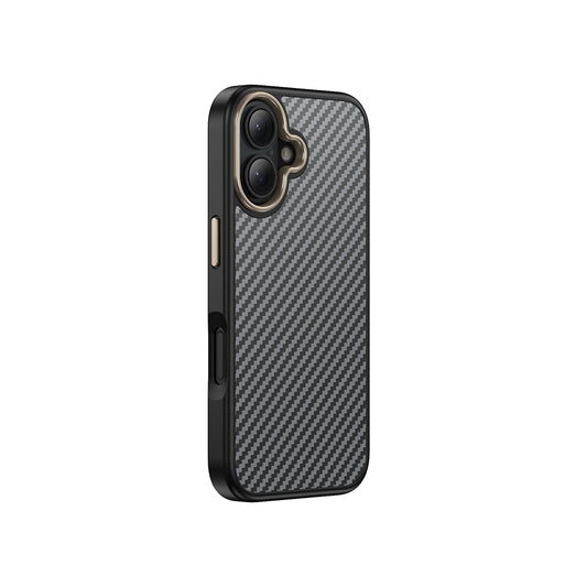 Apple iPhone 16 Kılıf M-safe Şarj Özellikli Karbon Fiber Görünümlü Zore Antina Kapak