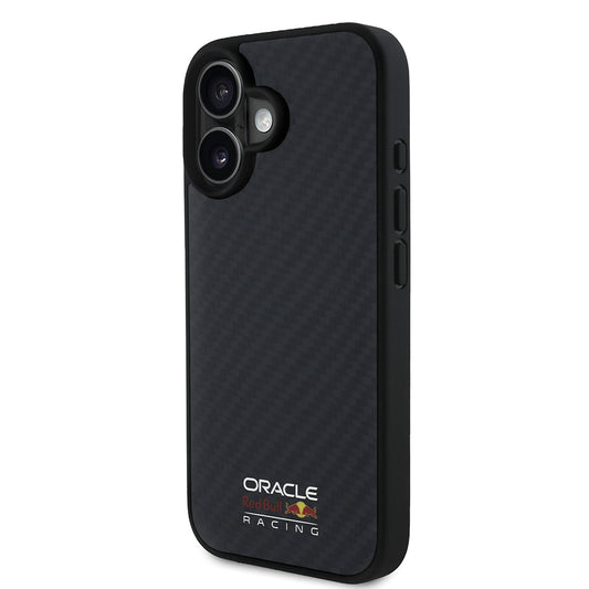 Apple iPhone 16 Kılıf Redbull Orjinal Lisanslı M-safe Şarj Özellikli Karbon Fiber Tasarımlı Parlayan Logolu Kapak