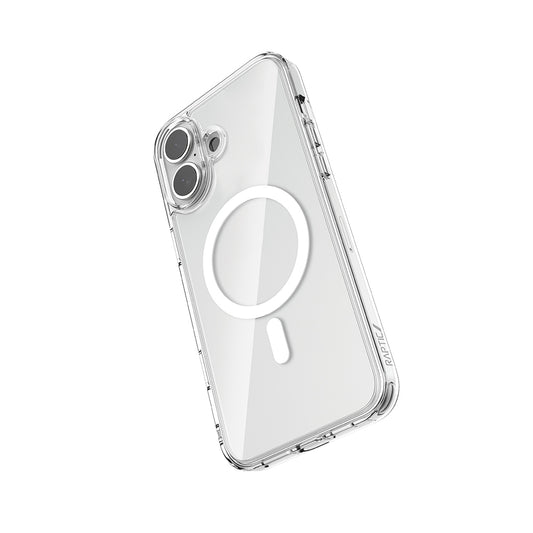 Apple iPhone 16 Plus Kılıf M-safe Şarj Özellikli Raptic Crystal M-safe Serisi Şeffaf Kapak