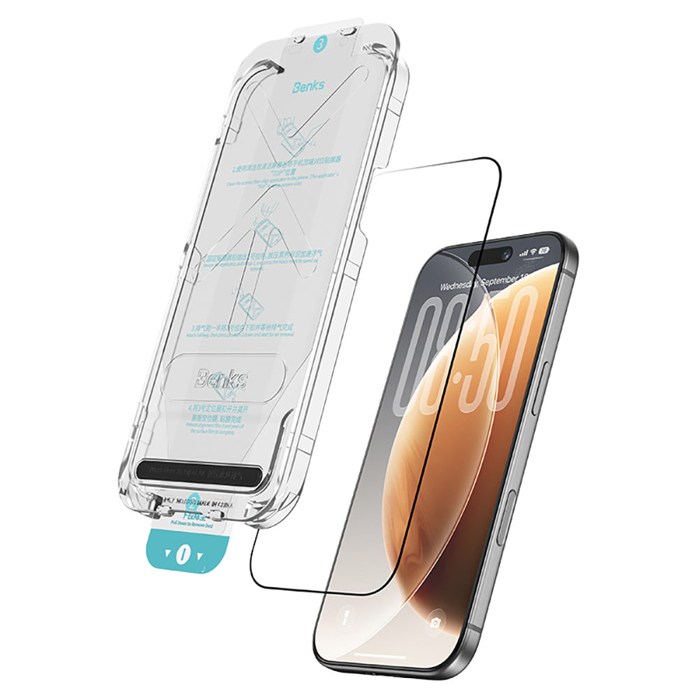 Apple iPhone 16 Pro Benks OmniWarrior Eye-Friendly Cam Ekran Koruyucu + Kolay Uygulama Aparatlı