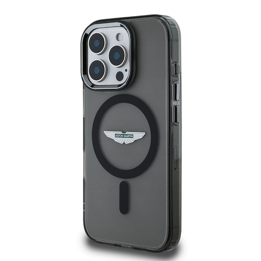 Apple iPhone 16 Pro Kılıf Aston Martin Orjinal Lisanslı M-safe Şarj Özellikli IML Baskı Logolu Buzlu Kapak