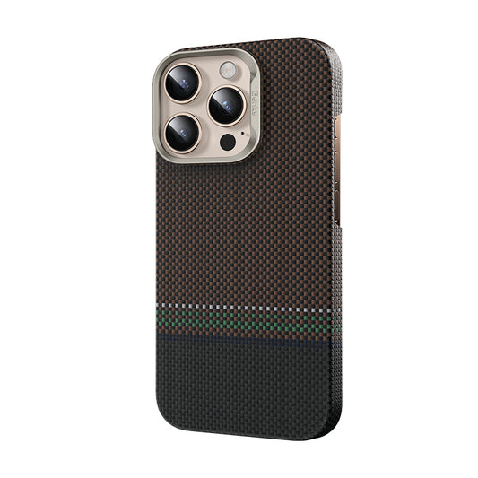 Apple iPhone 16 Pro Kılıf M-safe Şarj Özellikli Karbon Fiber Tasarımlı Benks Prestige ArmorAir Kevlar Kapak