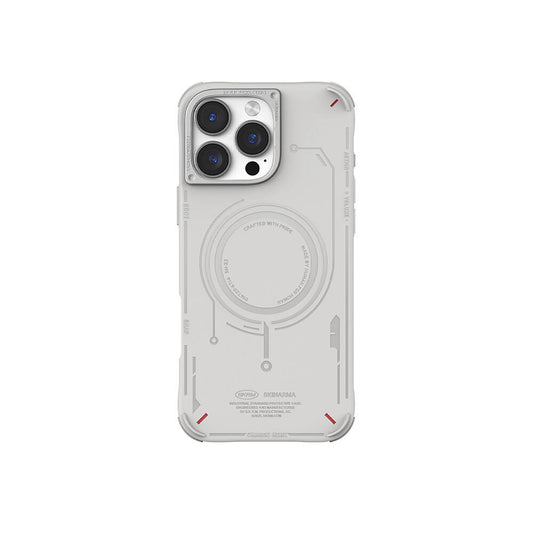 Apple iPhone 16 Pro Kılıf M-safe Şarj Özellikli Metal Kamera Çerçeveli Skinarma Mecha Serisi Kapak
