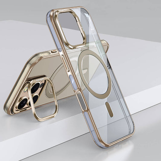Apple iPhone 16 Pro Kılıf M-safe Şarj Özellikli Wlons Standlı Efsane Kapak