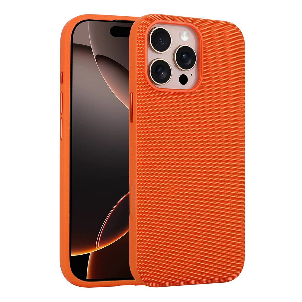 Apple iPhone 16 Pro Max Kılıf M-Safe Şarj Özellikli Kumaş Tasarımlı Zore Miami Sert PC Kapak
