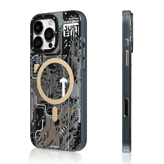 Apple iPhone 16 Pro Max Kılıf M-safe Şarj Özellikli Kamera Denetim Butonlu Youngkit Technology Serisi Kapak
