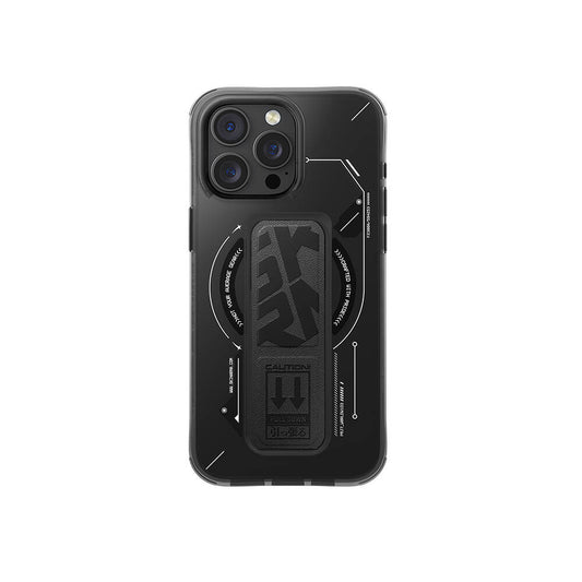 Apple iPhone 16 Pro Max Kılıf M-safe Şarj Özellikli Teknoloji Desenli Standlı Skinarma Helio Kapak