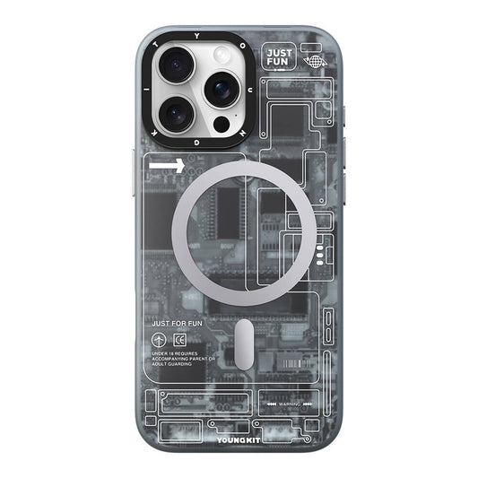 Apple iPhone 16 Pro Max Kılıf M-safe Şarj Özellikli Youngkit Technology Serisi Kapak