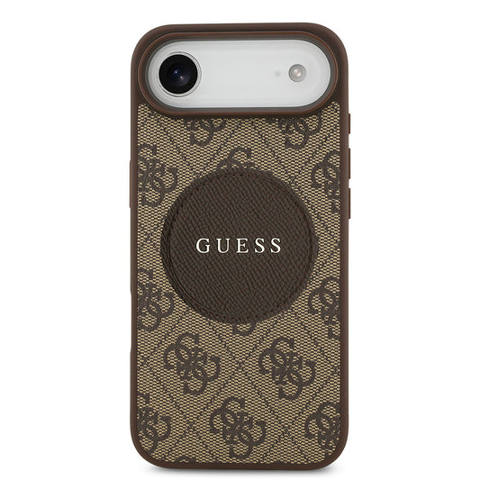 Apple iPhone 17 Air Kılıf Guess Orjinal Lisanslı M-safe Şarj Özellikli Yazı Logolu Circle Classic Kapak