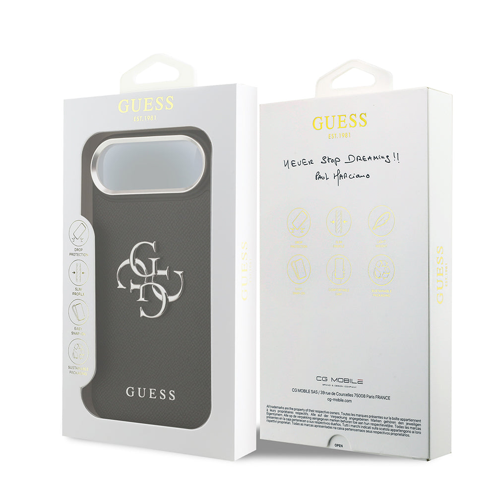 Apple iPhone 17 Air Kılıf Guess Orjinal Lisanslı PU Deri 4G Büyük Metal Logo Dizaynlı Kapak