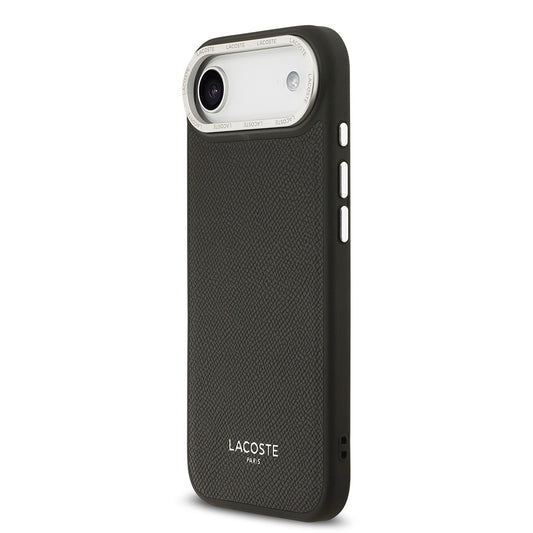 Apple iPhone 17 Air Kılıf Lacoste Orjinal Lisanslı M-safe Şarj Özellikli Champs Elysees PU Deri Tasarımlı Kapak