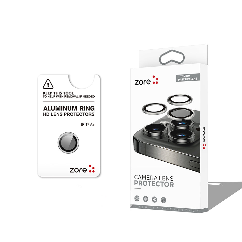 Apple iPhone 17 Air Zore CL-12 Premium Safir Parmak İzi Bırakmayan Anti-Reflective Kamera Lens Koruyucu