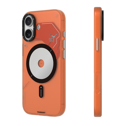 Apple iPhone 17 Kılıf M-safe Şarj Özellikli Disk Desenli Youngkit Disc Battle Kapak