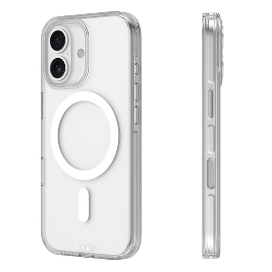 Apple iPhone 17 Kılıf M-safe Şarj Özellikli Şeffaf Youngkit Crystal Shield Serisi Kapak