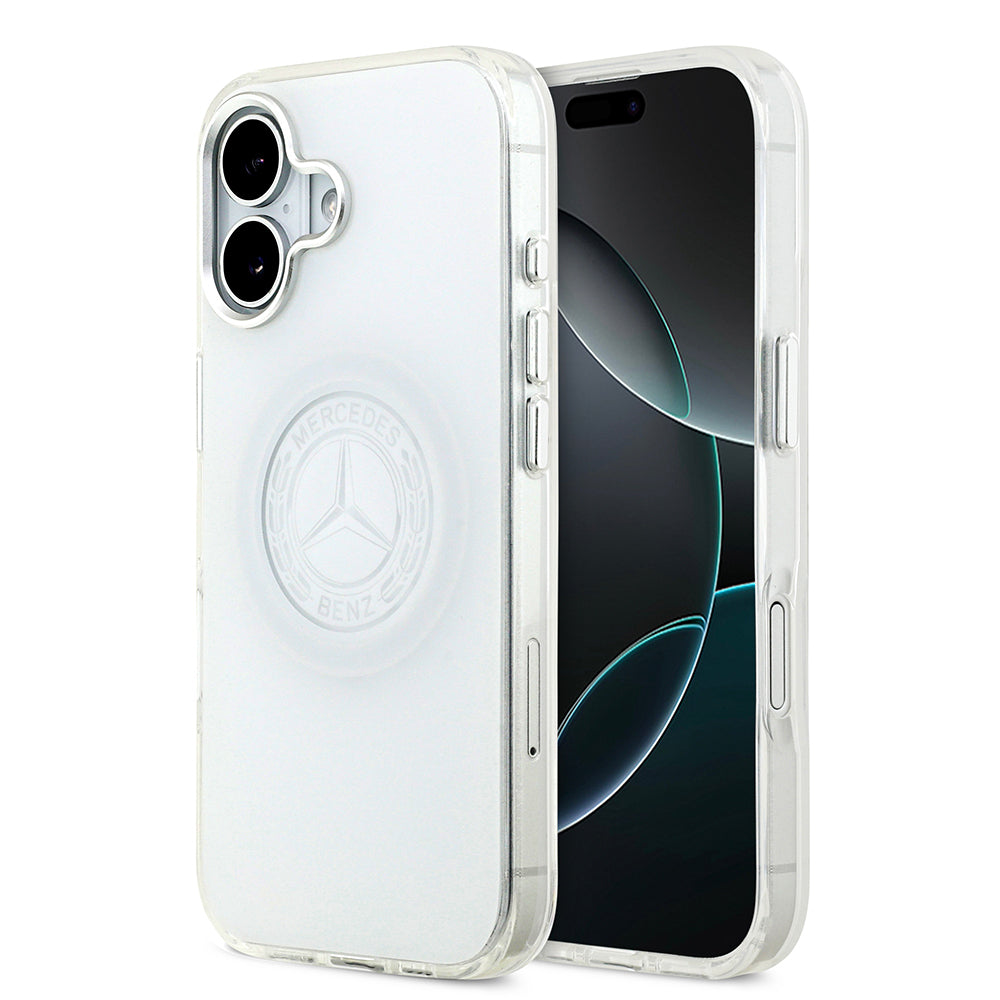 Apple iPhone 17 Kılıf Mercedes Benz Orjinal Lisanslı M-safe Şarj Özellikli Buzlu PC Nostaljik Yıldız Dizayn Kapak