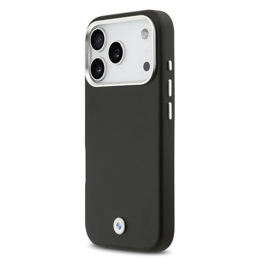 Apple iPhone 17 Pro Kılıf BMW Orjinal Lisanslı M-safe Şarj Özellikli Metal Logolu Tam Kaplama Deri Kapak