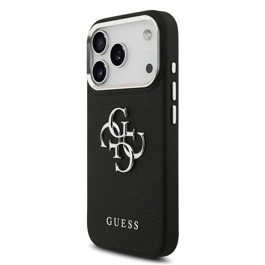 Apple iPhone 17 Pro Kılıf Guess Orjinal Lisanslı PU Deri 4G Büyük Metal Logo Dizaynlı Kapak
