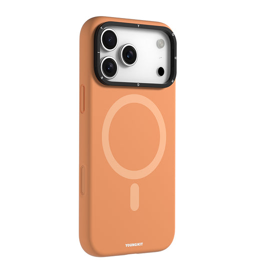 Apple iPhone 17 Pro Kılıf M-Safe Şarj Özellikli Kamera Standlı Youngkit Gel Cream Serisi Kapak