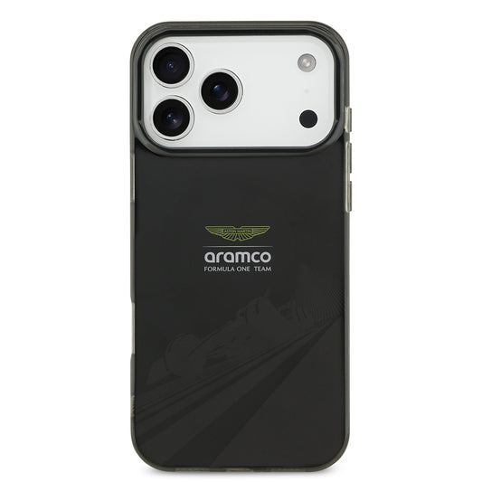 Apple iPhone 17 Pro Max Kılıf Aston Martin Orjinal Lisanslı M-safe Şarj Özellikli IML Baskı Logolu Formula Tasarımlı Kapak