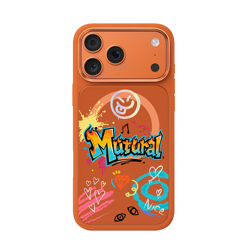 Apple iPhone 17 Pro Max Kılıf M-safe Şarj Özellikli 3D Baskılı Tasarım Mutural Graffiti Serisi Kapak