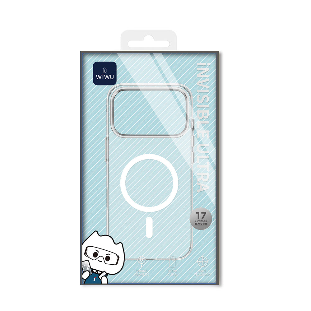 Apple iPhone 17 Pro Max Kılıf M-safe Şarj Özellikli Wiwu YXK-208 Invisible Ultra Sert PC Kapak