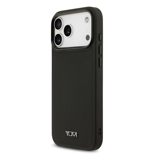 Apple iPhone 17 Pro Max Kılıf TUMI M-safe Şarj Özellikli Deri Noktalı Dizayn Kapak
