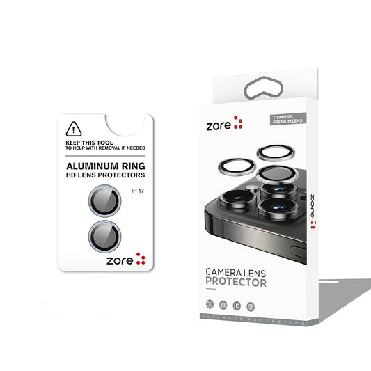 Apple iPhone 17 Zore CL-12 Premium Safir Parmak İzi Bırakmayan Anti-Reflective Kamera Lens Koruyucu