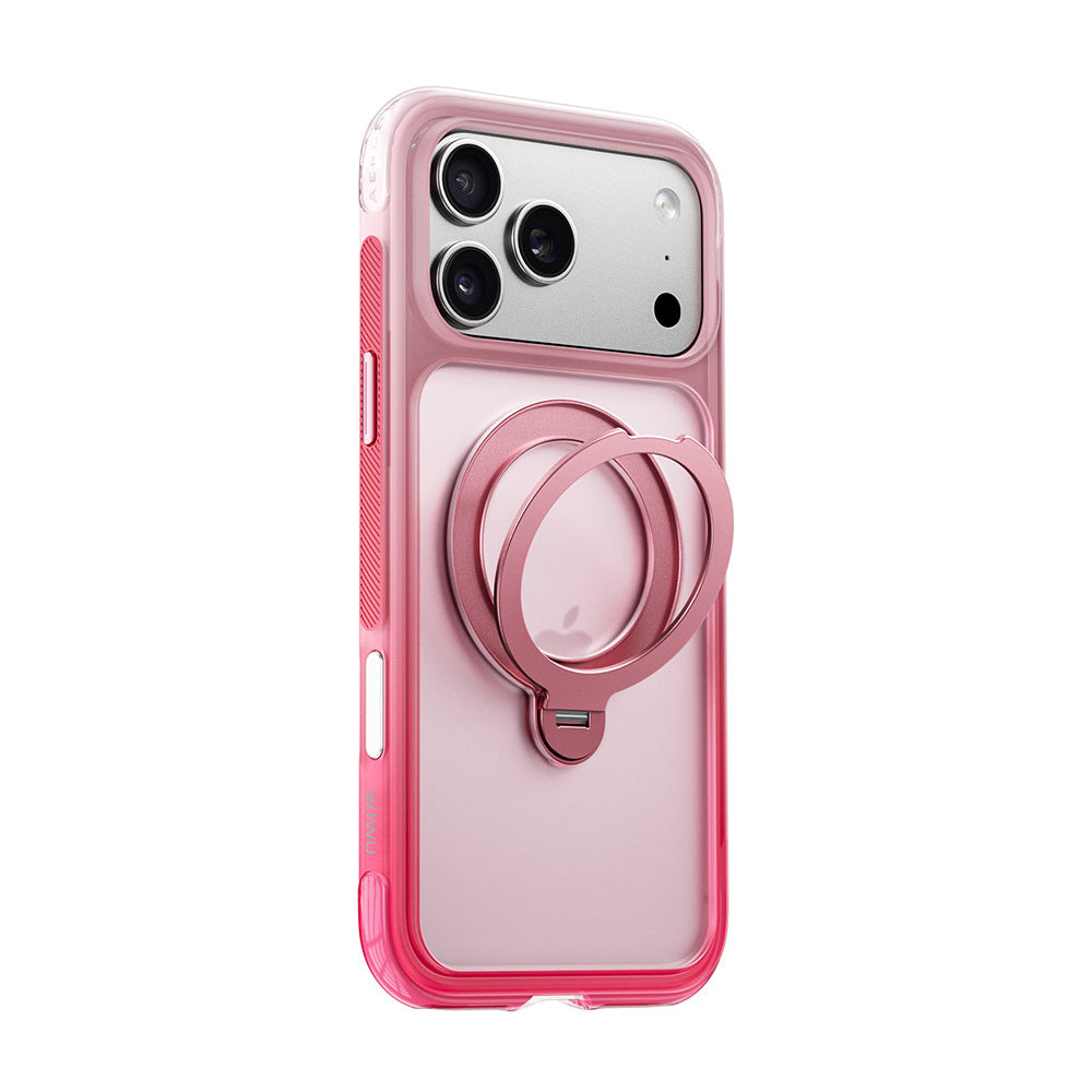 Apple iPhone 18 Pro Kılıf Wiwu AS-204 AeroShield Aurora Ultra Serisi M-safe Şarj Özellikli Airbag Tasarımlı Standlı Kapak