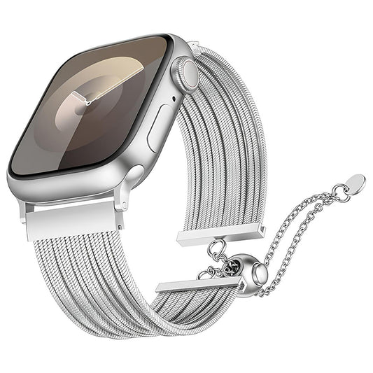 Apple Watch 10 46mm Zore KRD-137 Metal Hasır Kordon