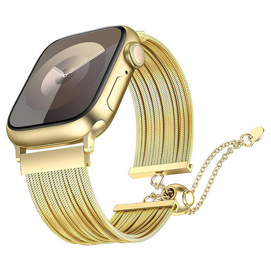 Apple Watch 7 41mm Zore KRD-137 Metal Hasır Kordon