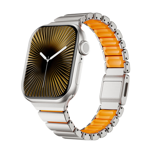 Apple Watch 7 41mm Zore KRD-149 Metal Silikon Kordon