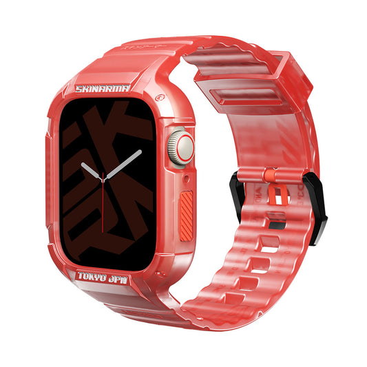 Apple Watch 7 45mm SkinArma Saido Sert PC Kasa Koruyuculu Silikon Kordon