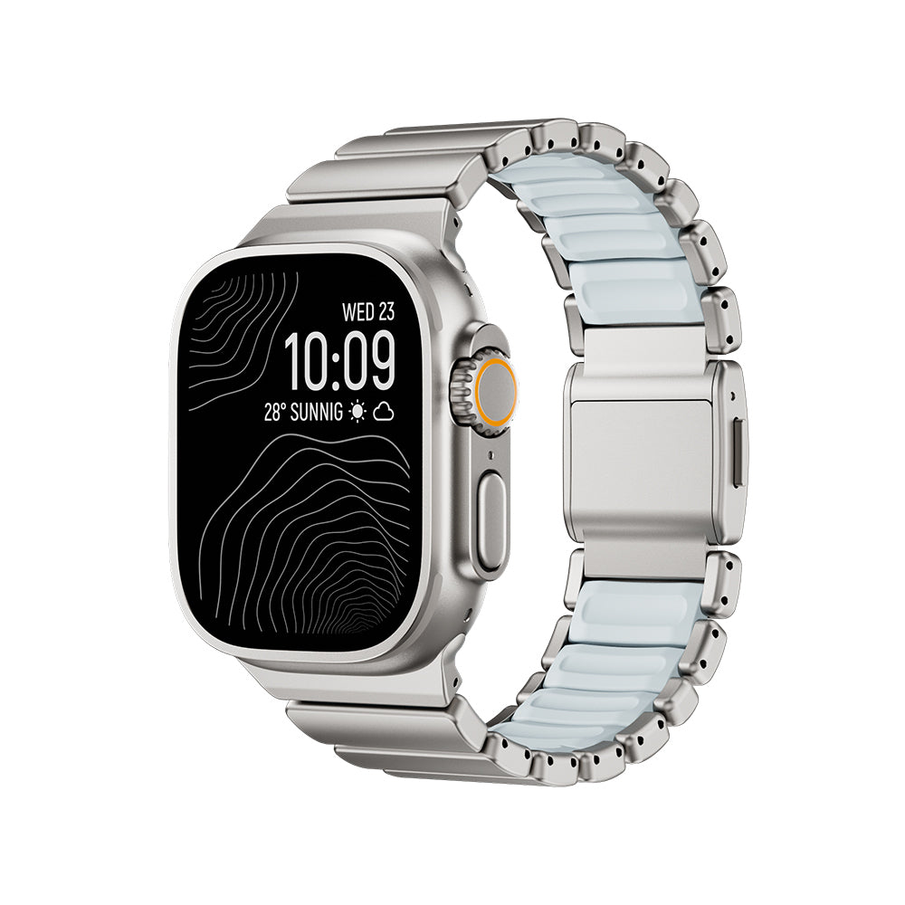 Apple Watch 7 45mm Zore KRD-151 Metal Silikon Kordon