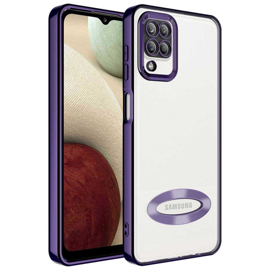 Galaxy A12 Kılıf Kamera Korumalı Logo Gösteren Zore Omega Kapak