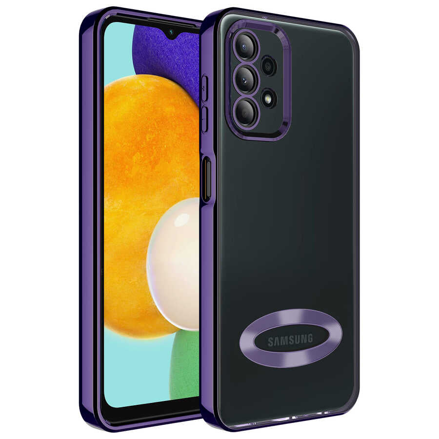 Galaxy A13 4G Kılıf Kamera Korumalı Logo Gösteren Zore Omega Kapak