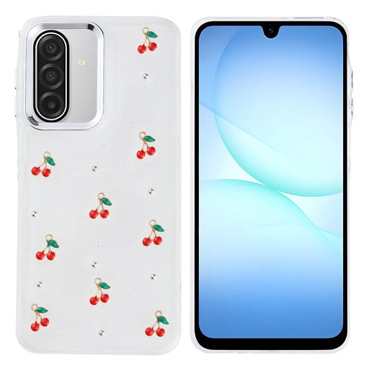 Galaxy A17 Kılıf Airbag Tasarımlı Simli Şeffaf Zore Kutup Kapak