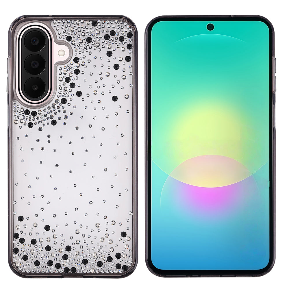 Galaxy A26 Kılıf Airbag Tasarımlı Damla Taşlı Şeffaf Zore Pera Silikon Kapak