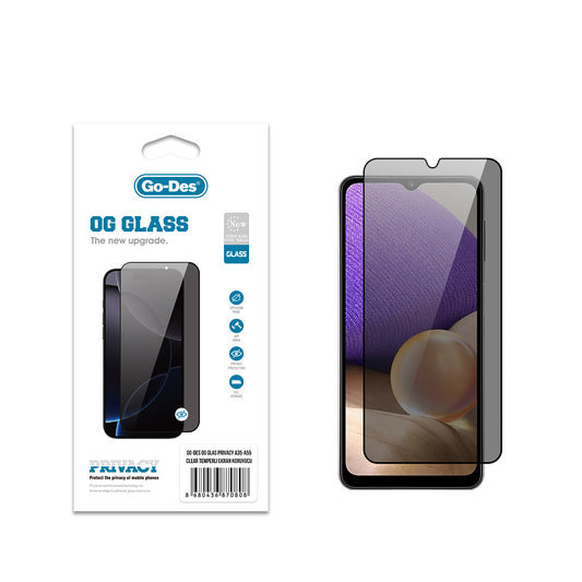 Galaxy A35 Go Des OG Glass Privacy Antistatik Temperli Cam Ekran Koruyucu