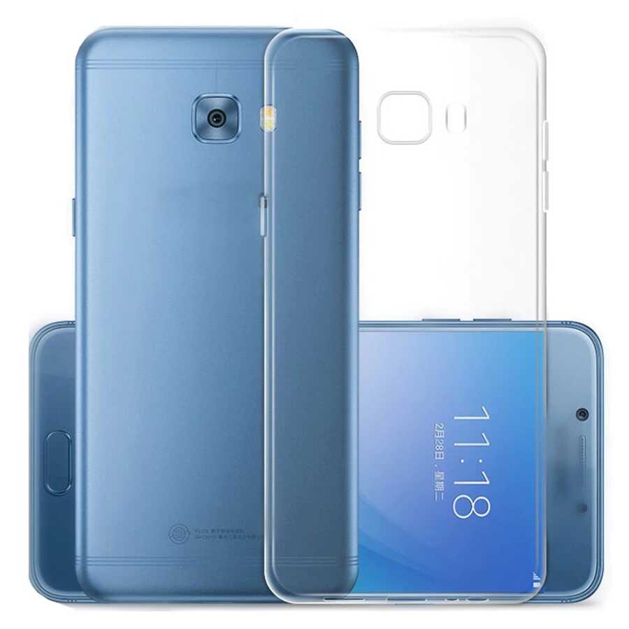 Galaxy C7 Kılıf Zore Kamera Korumalı Süper Silikon Kapak