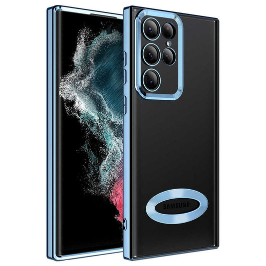 Galaxy S22 Ultra Kılıf Kamera Korumalı Logo Gösteren Zore Omega Kapak