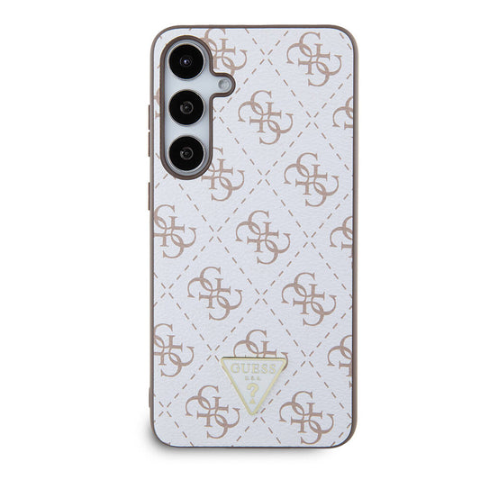 Galaxy S24 Plus Kılıf Guess Orjinal Lisanslı PU Üçgen Logo 4G Desenli Kapak