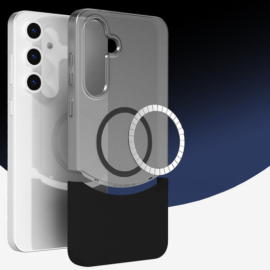 Galaxy S25 Plus Kılıf M-Safe Şarj Özellikli Mıknatıslı Zore Duble Kapak