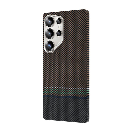 Galaxy S25 Ultra Kılıf M-safe Şarj Özellikli Karbon Fiber Tasarımlı Benks Prestige ArmorAir Kevlar Kapak