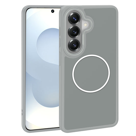 Galaxy S26 Kılıf M-Safe Şarj Özellikli Metal Kamera Çerçeveli Zore Sanremo Silikon Kapak
