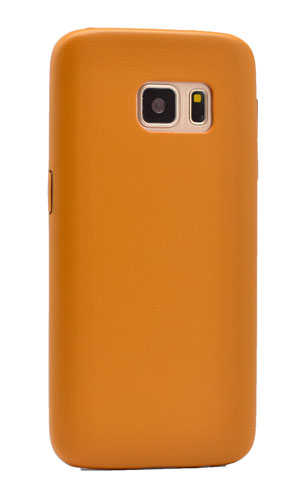 Galaxy S7 Edge Kılıf Zore 1-1 Deri Soft Kapak