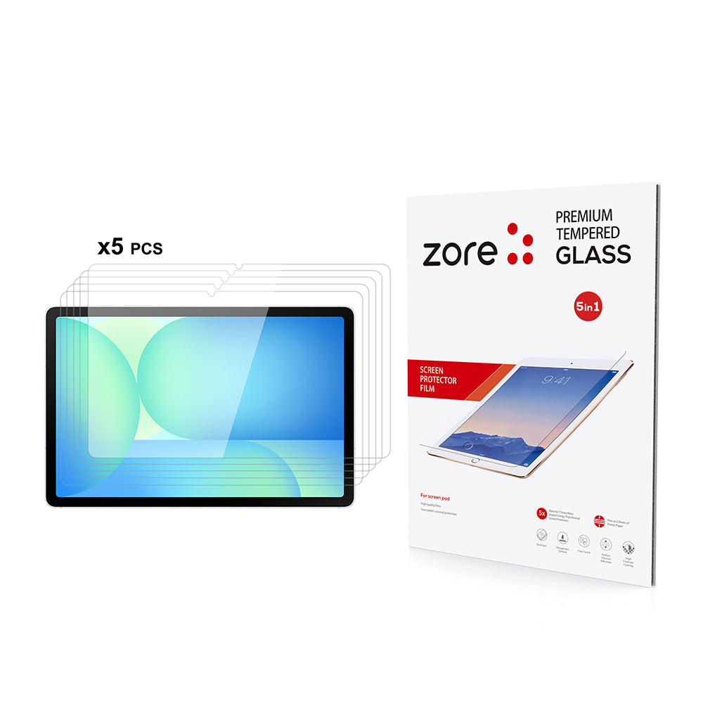 Galaxy Tab S10FE Plus Zore 5in1 Tablet Temperli Cam Ekran Koruyucu