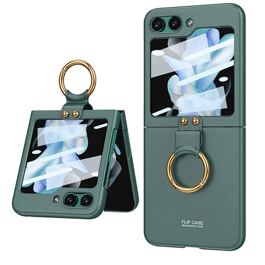Galaxy Z Flip 5 Kılıf Zore Kıpta Yüzüklü Flip Sert Kapak
