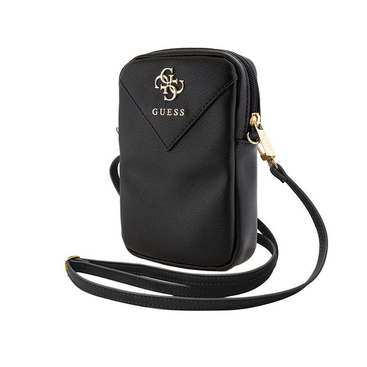 Guess Orjinal Lisanslı 4G Metal Logolu Fermuarlı PU Deri Çapraz Askılı Vücut Çantası
