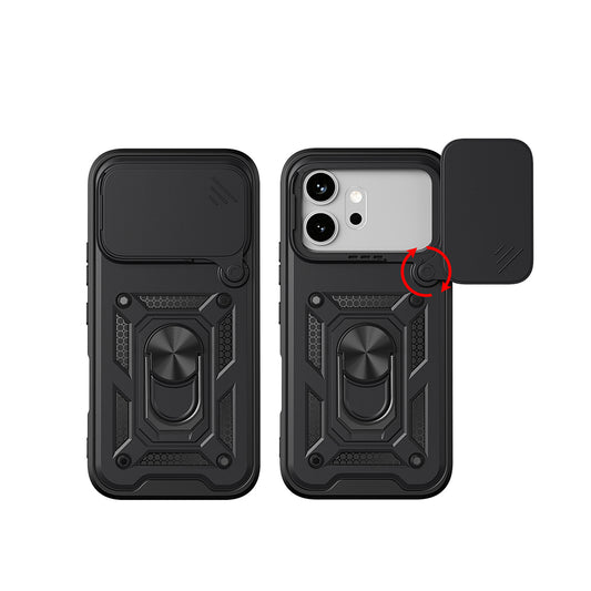 Honor 600 5G Kılıf Magnetik Standlı Kamera Korumalı Zore Sürgülü Vega Kapak