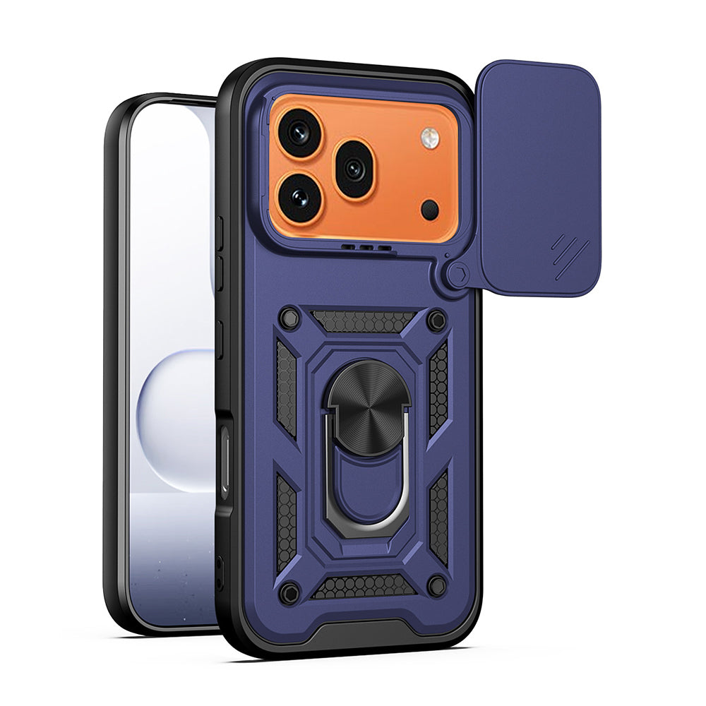 Honor 600 Pro 5G Kılıf Magnetik Standlı Kamera Korumalı Zore Sürgülü Vega Kapak
